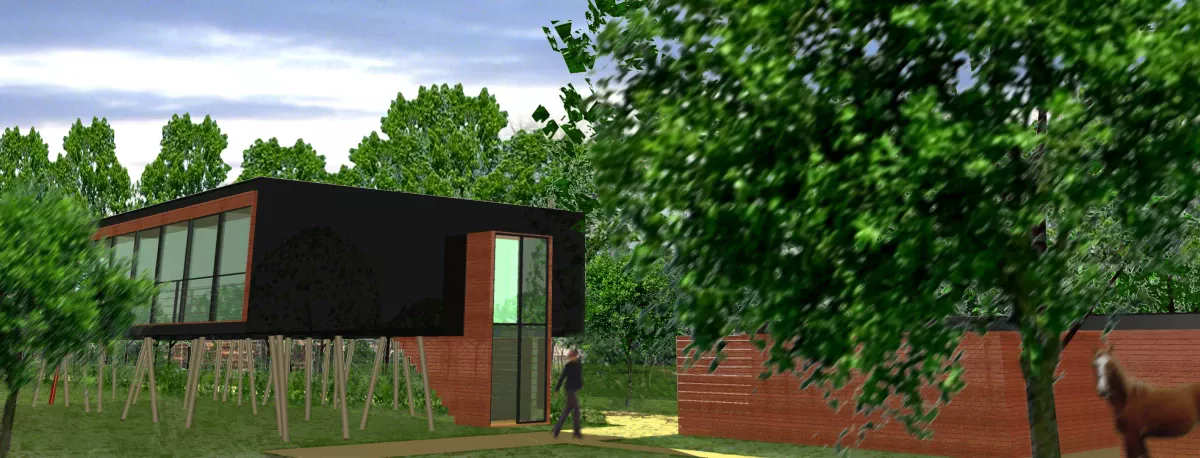 Une maison dans le verger