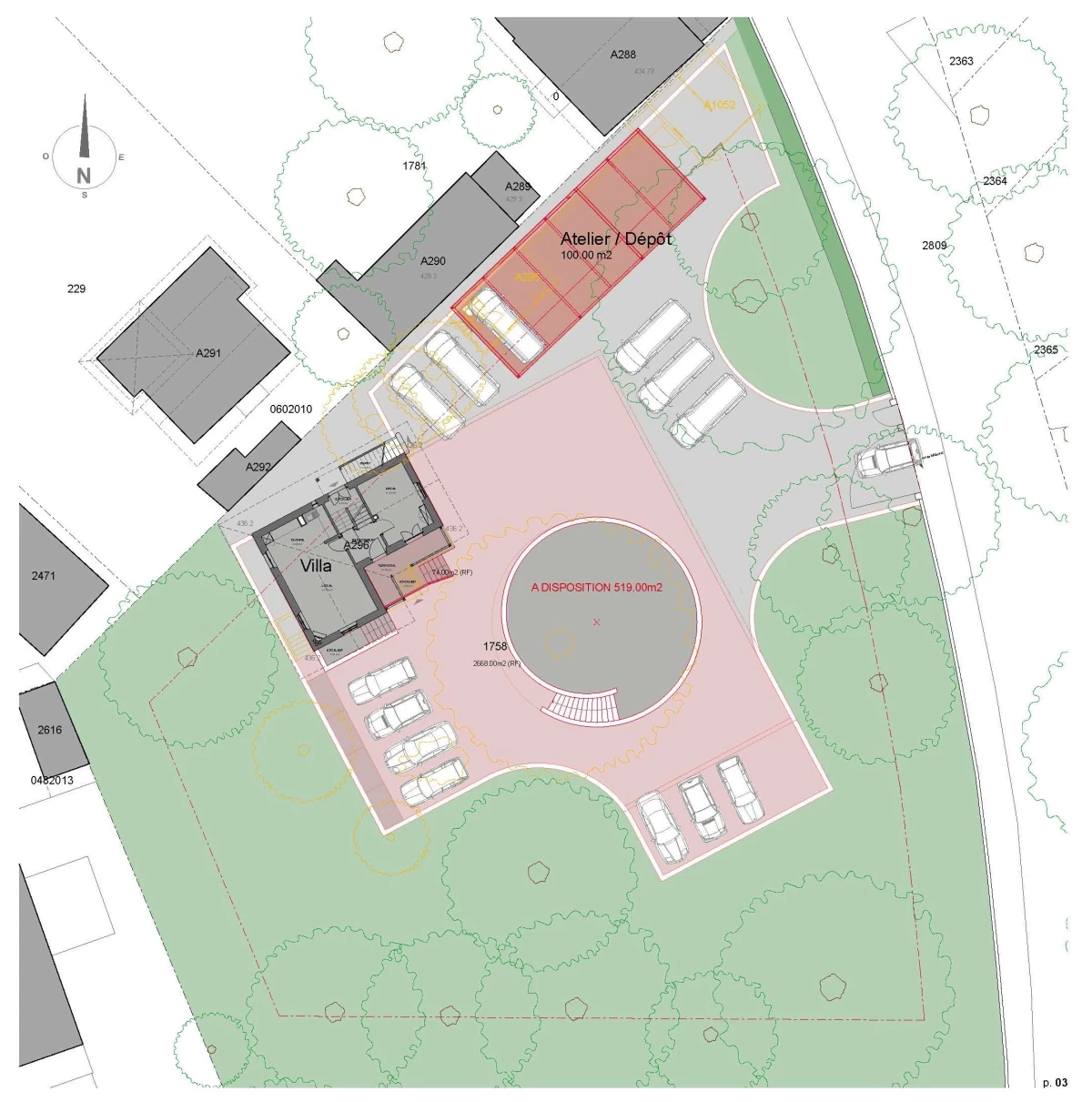 Projection de nouvelles surfaces administratives