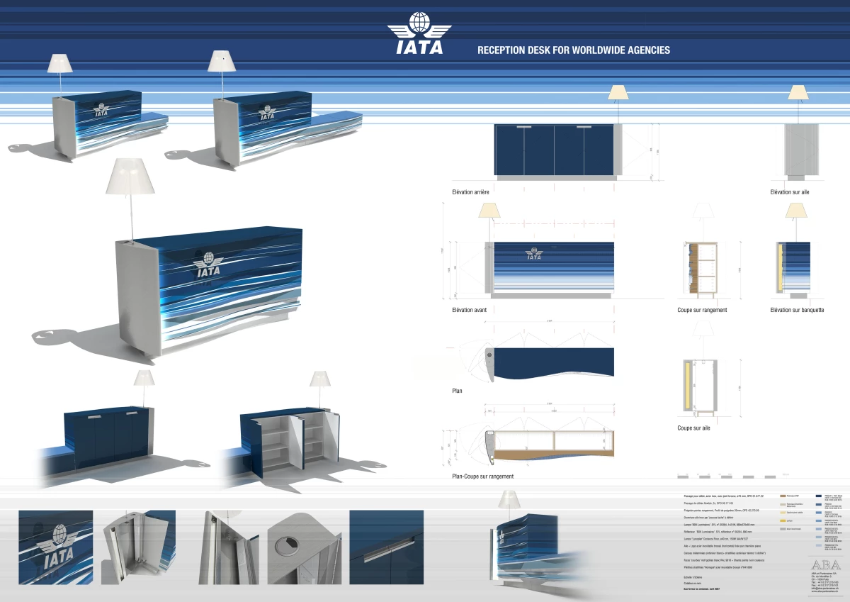 Meuble de réception IATA WW