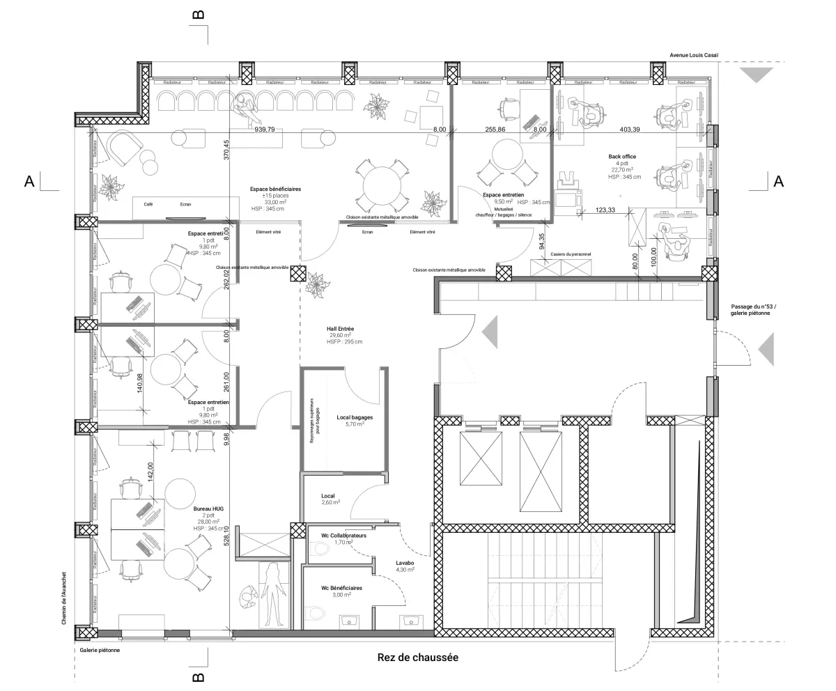 Aménagement d'espaces d'accueil